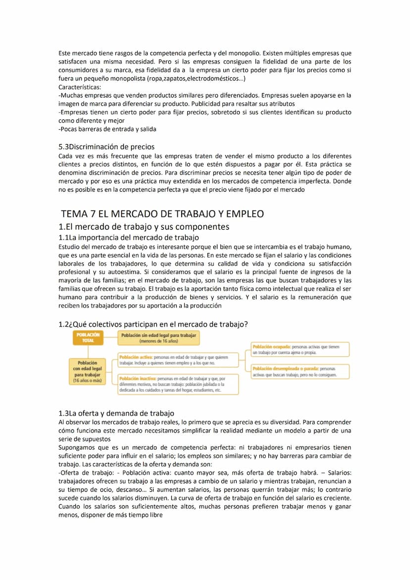TEMA 6 MODELOS DE MERCADO
1.Los mercados y la competencia
1.1¿En qué se diferencian los mercados?
Modelo de mercado estudiado hasta ahora se