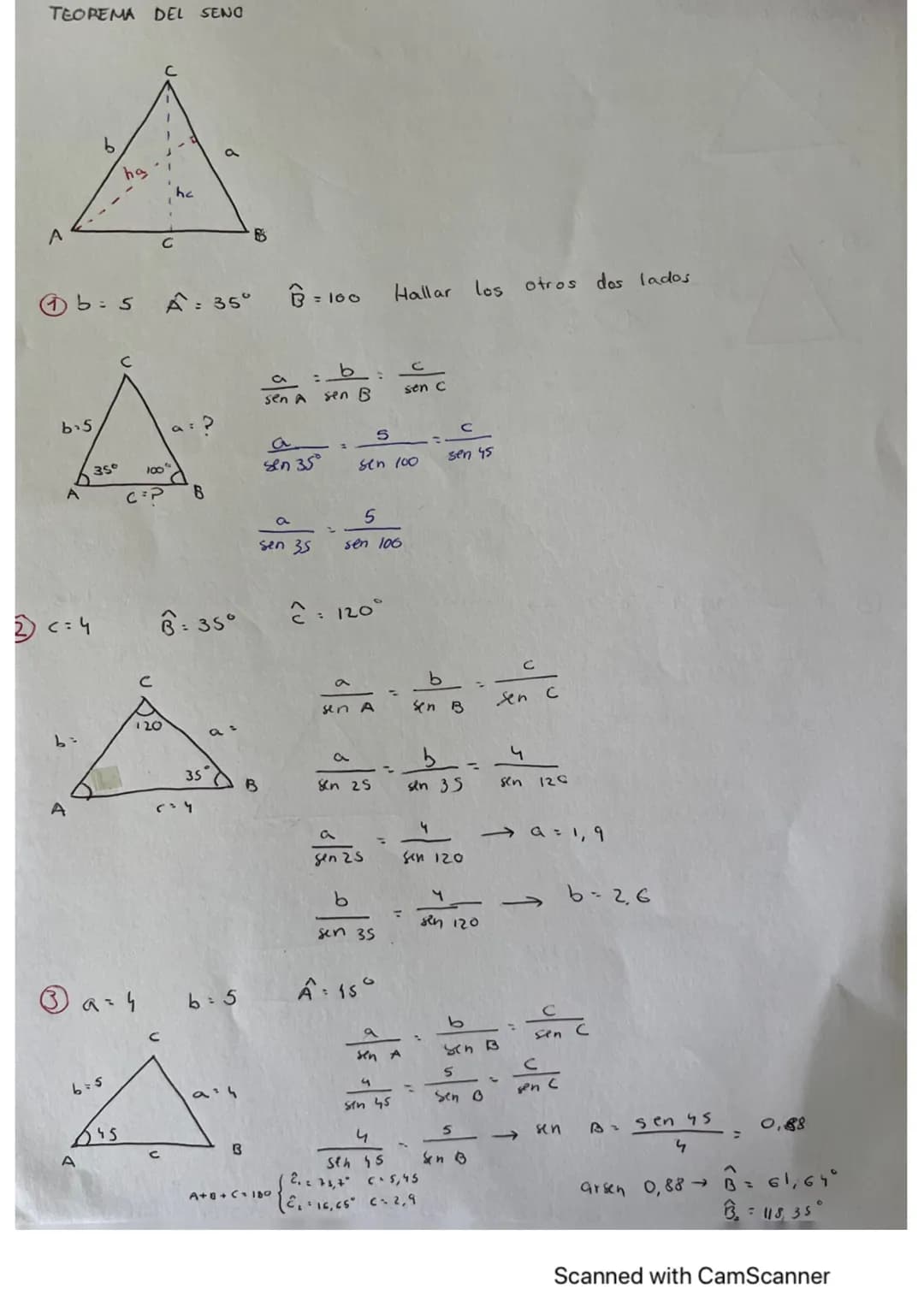 
<p>The provided text contains a mix of trigonometric terms and calculations that seem to be incomplete and unorganized. It appears to be a 