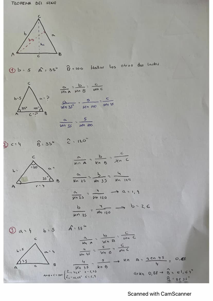 
<p>The provided text contains a mix of trigonometric terms and calculations that seem to be incomplete and unorganized. It appears to be a 