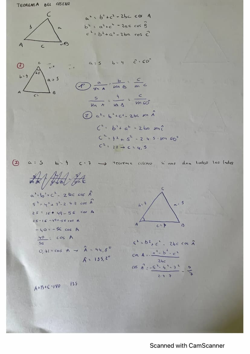 
<p>The provided text contains a mix of trigonometric terms and calculations that seem to be incomplete and unorganized. It appears to be a 