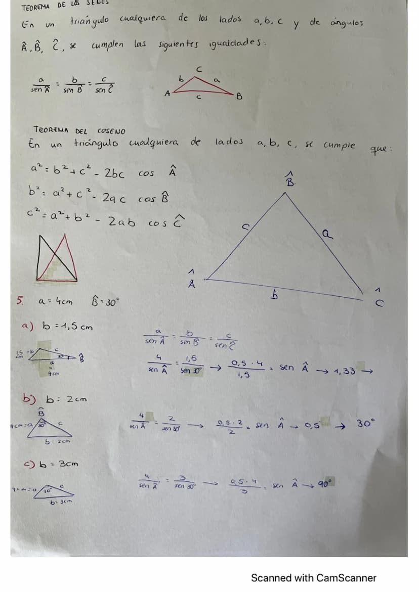 
<p>The provided text contains a mix of trigonometric terms and calculations that seem to be incomplete and unorganized. It appears to be a 