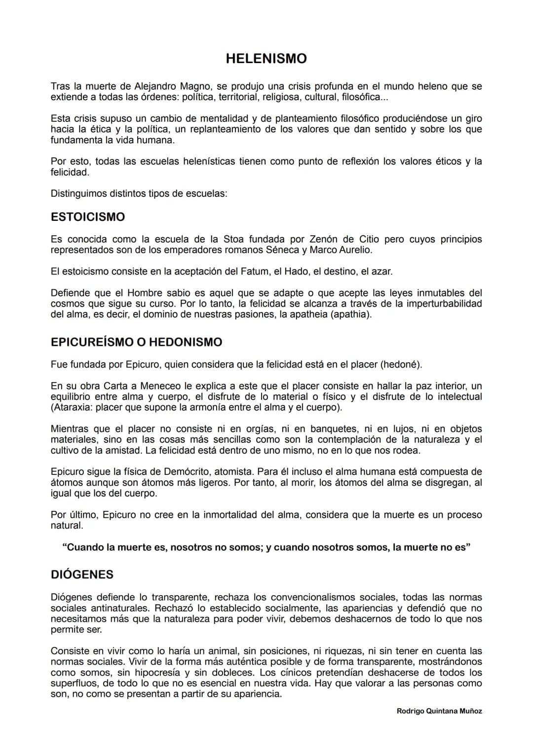 HELENISMO
Tras la muerte de Alejandro Magno, se produjo una crisis profunda en el mundo heleno que se
extiende a todas las órdenes: política