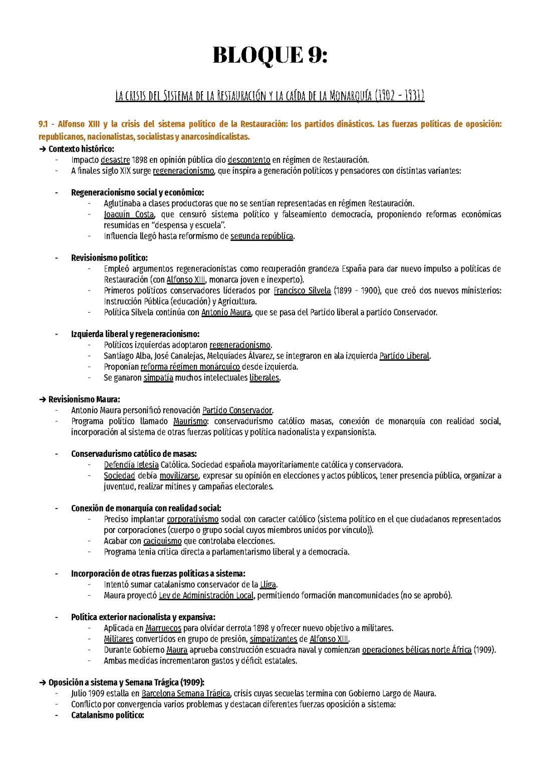 Crisis de la Restauración y Alfonso XIII: Oposición y Partidos