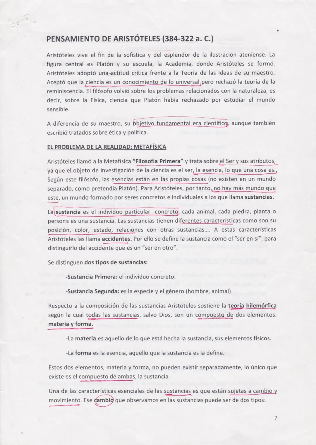 # PENSAMIENTO DE ARISTÓTELES (384-322 a. C.)

Aristóteles vive el fin de la sofística y del esplendor de la ilustración ateniense. La figura