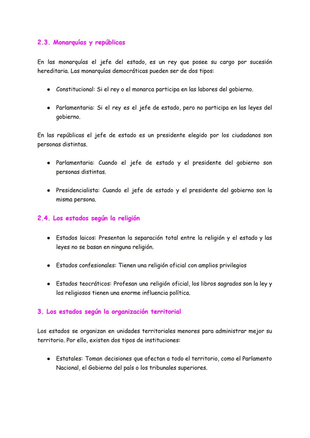 LA ORGANIZACIÓN
1. Los estados actuales
Es la unidad política y administrativa superior que gobierna un territorio y a cuya
autoridad están 