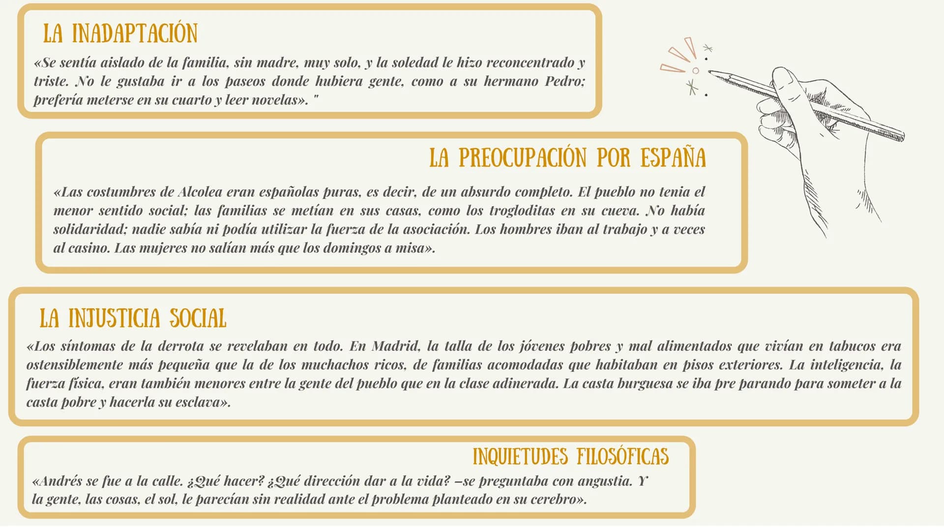EL ÁRBOL DE LA CIENCIA
GUÍA DE LECTURA
*
*
O ELEMENTOS DE LA OBRA
*
INTRODUCCIÓN
- Tipo de novela
- Título de la obra
- Novela
autobiográfic