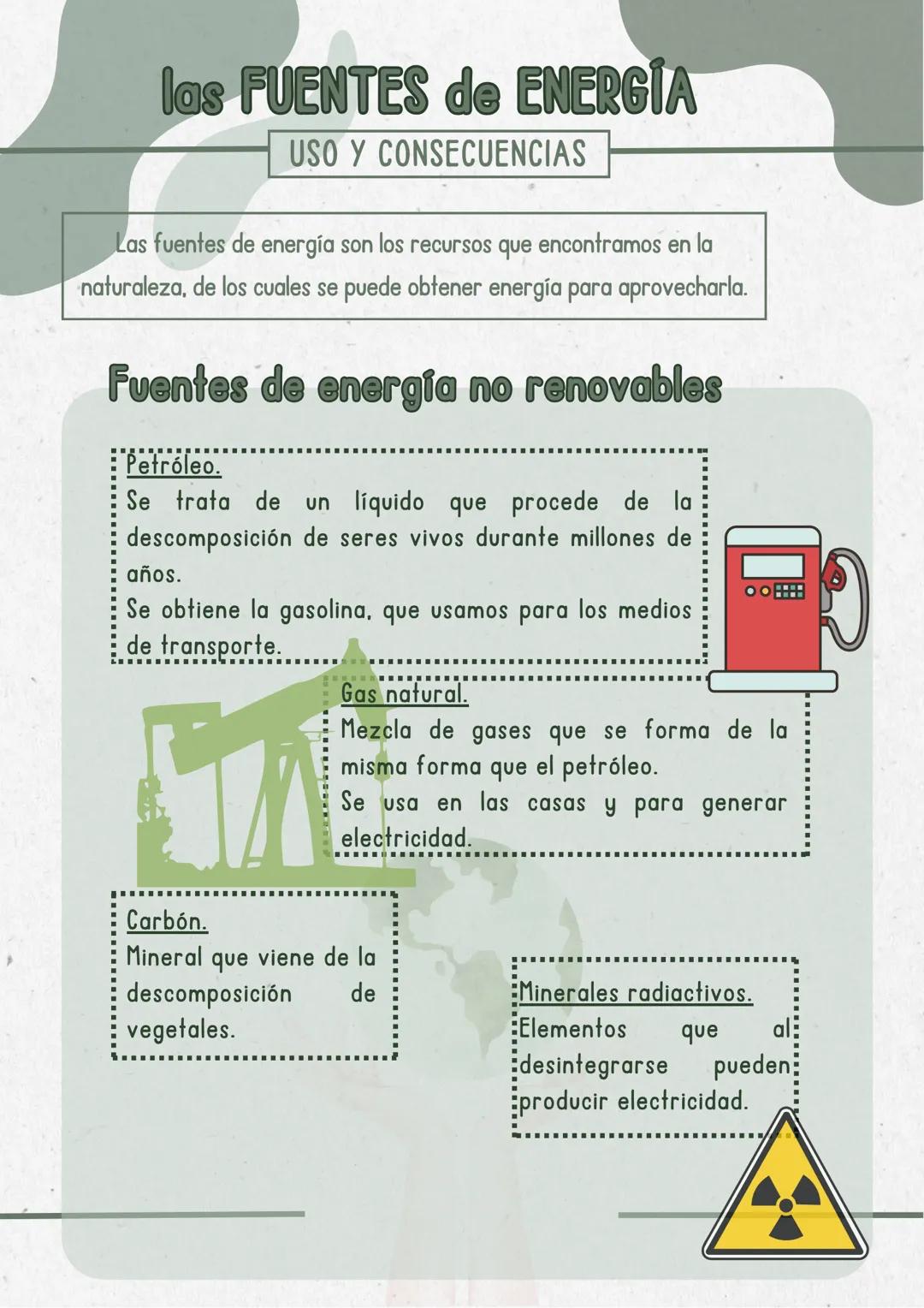 Las fuentes de energía 