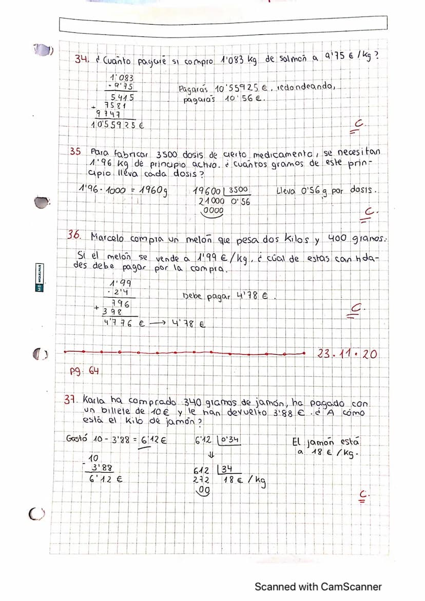 UNIDADE 3: N°S DECIMAIS E FRACCIONS
I) NO DECIMAIS
Nos decimais exactos: 0'5; 2'5; 700 39
Nos decimais inexactos:
NOS RACIONAIS Q
Entre dous