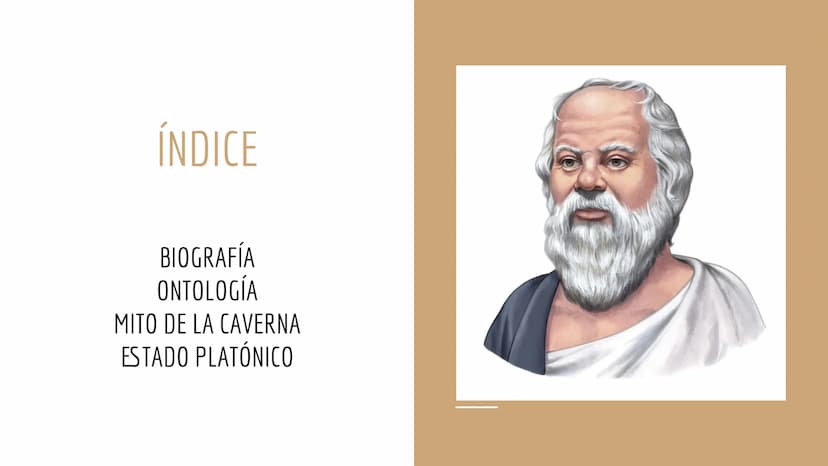 ARISTOCLES ÍNDICE
BIOGRAFÍA
ONTOLOGÍA
MITO DE LA CAVERNA
ESTADO PLATÓNICO BIOGRAFÍA
Aristocles más conocido como Platón nació entre los años