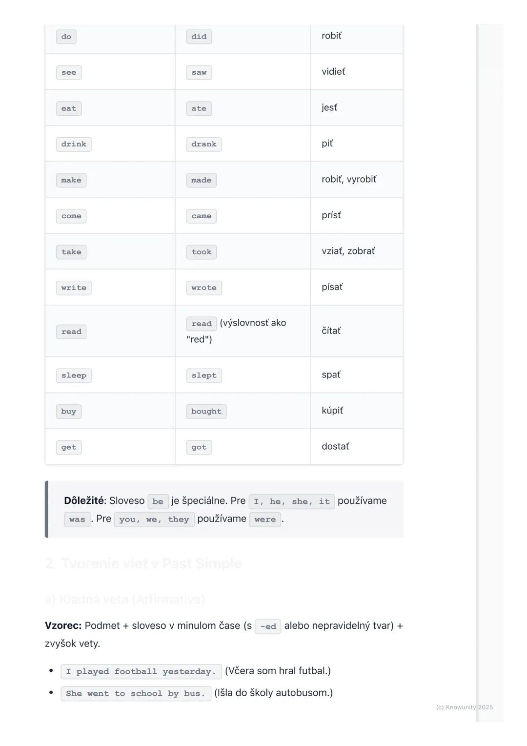 # Gramatika: Minulý jednoduchý
# čas (Past Simple)

Úvod do minulého jednoduchého času

Minulý jednoduchý čas (Past Simple) používame, keď h