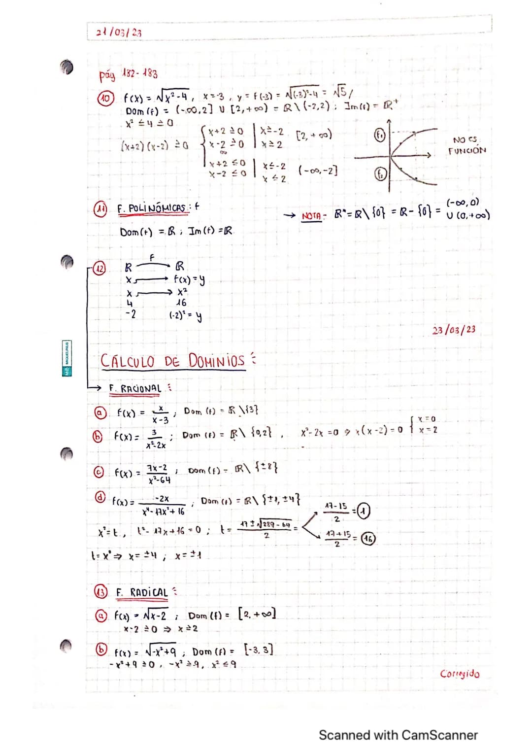 16/03/23
UNIDADE 9 FUNCIONS E
-DEF: Una función y = F(X) es una relación entre dos magnitudes X e Y
que asocia a cada valar de x (variable i