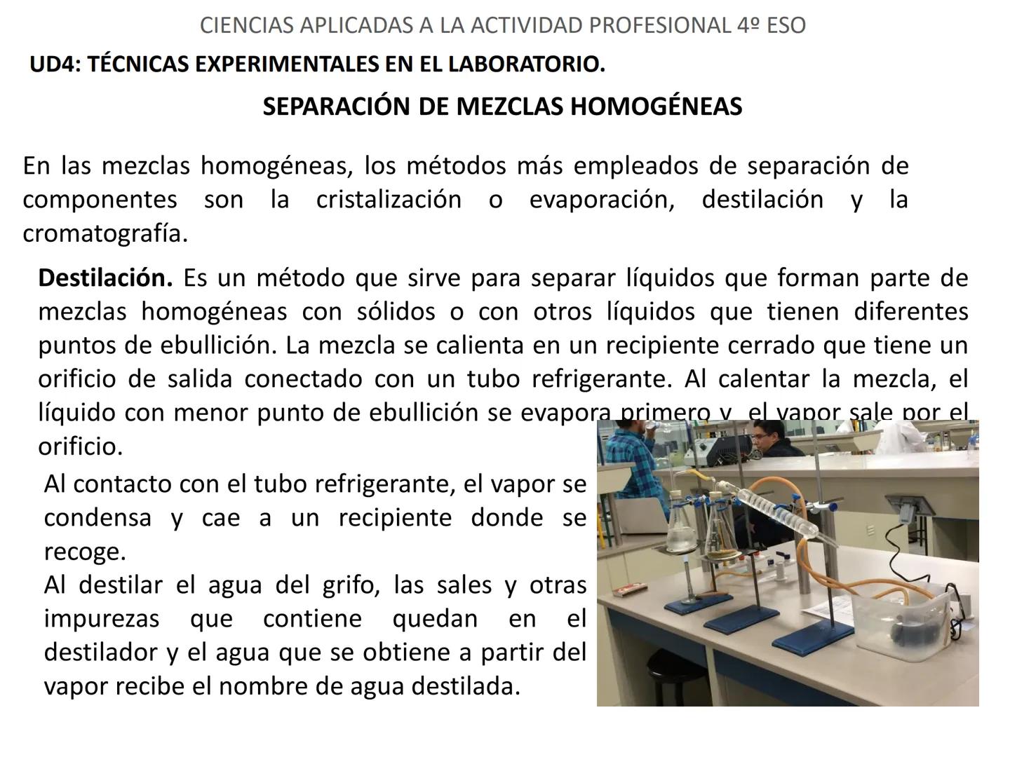 CIENCIAS APLICADAS A LA ACTIVIDAD PROFESIONAL 4º ESO

UD4: TÉCNICAS EXPERIMENTALES EN EL LABORATORIO. # CIENCIAS APLICADAS A LA ACTIVIDAD PR