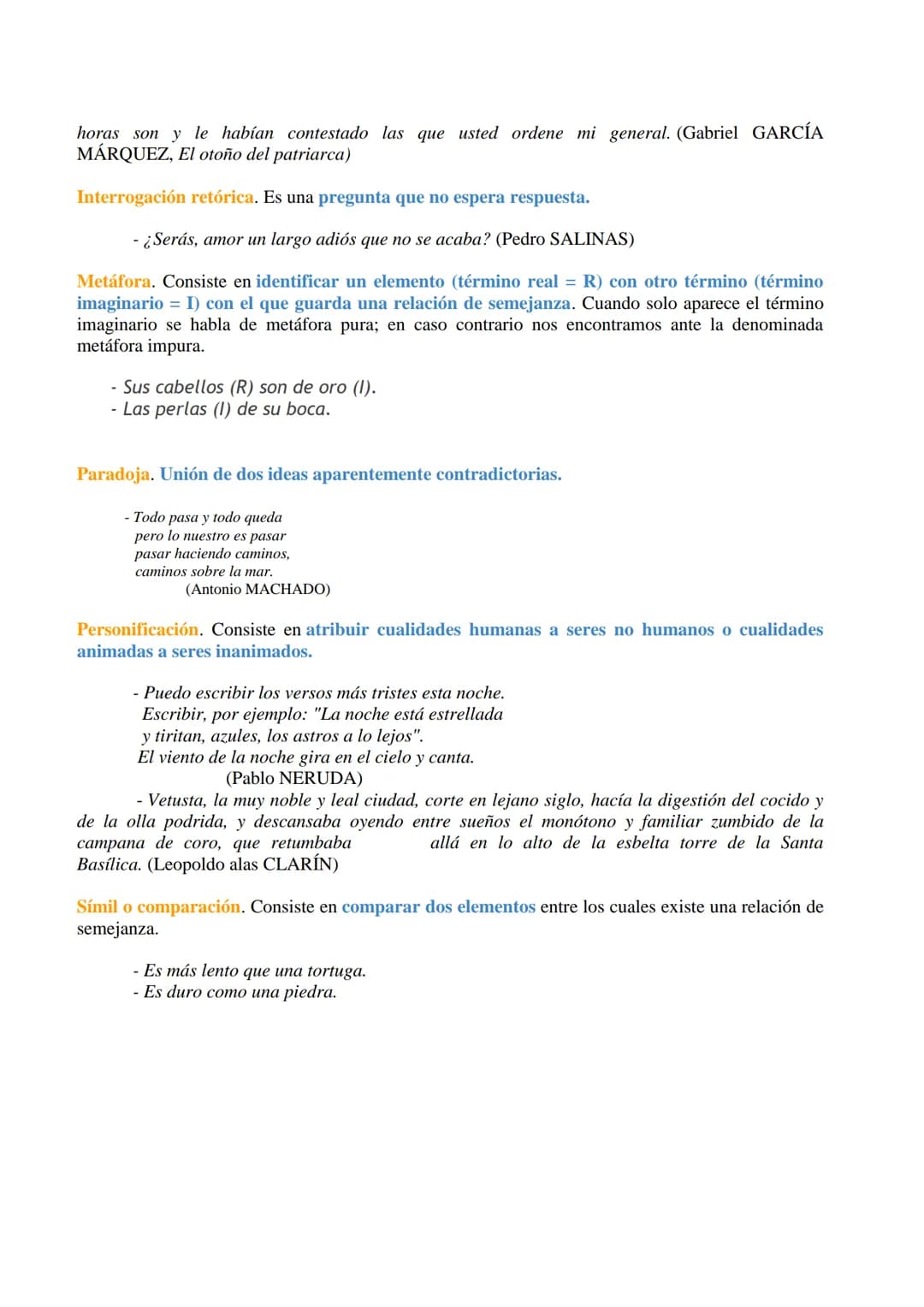 RECURSOS LITERARIOS
Para crear belleza por medio de palabras, la literatura se sirve de multitud de recursos que
persiguen, por lo tanto, un