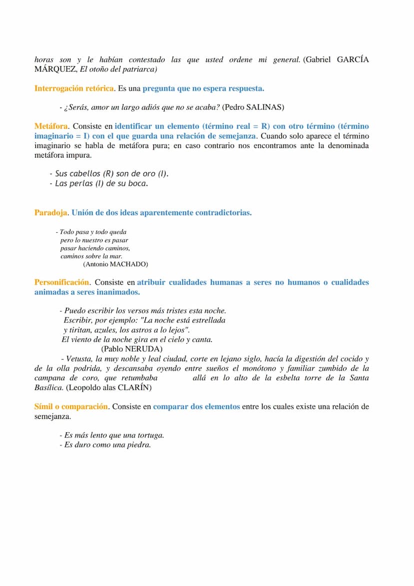 RECURSOS LITERARIOS
Para crear belleza por medio de palabras, la literatura se sirve de multitud de recursos que
persiguen, por lo tanto, un