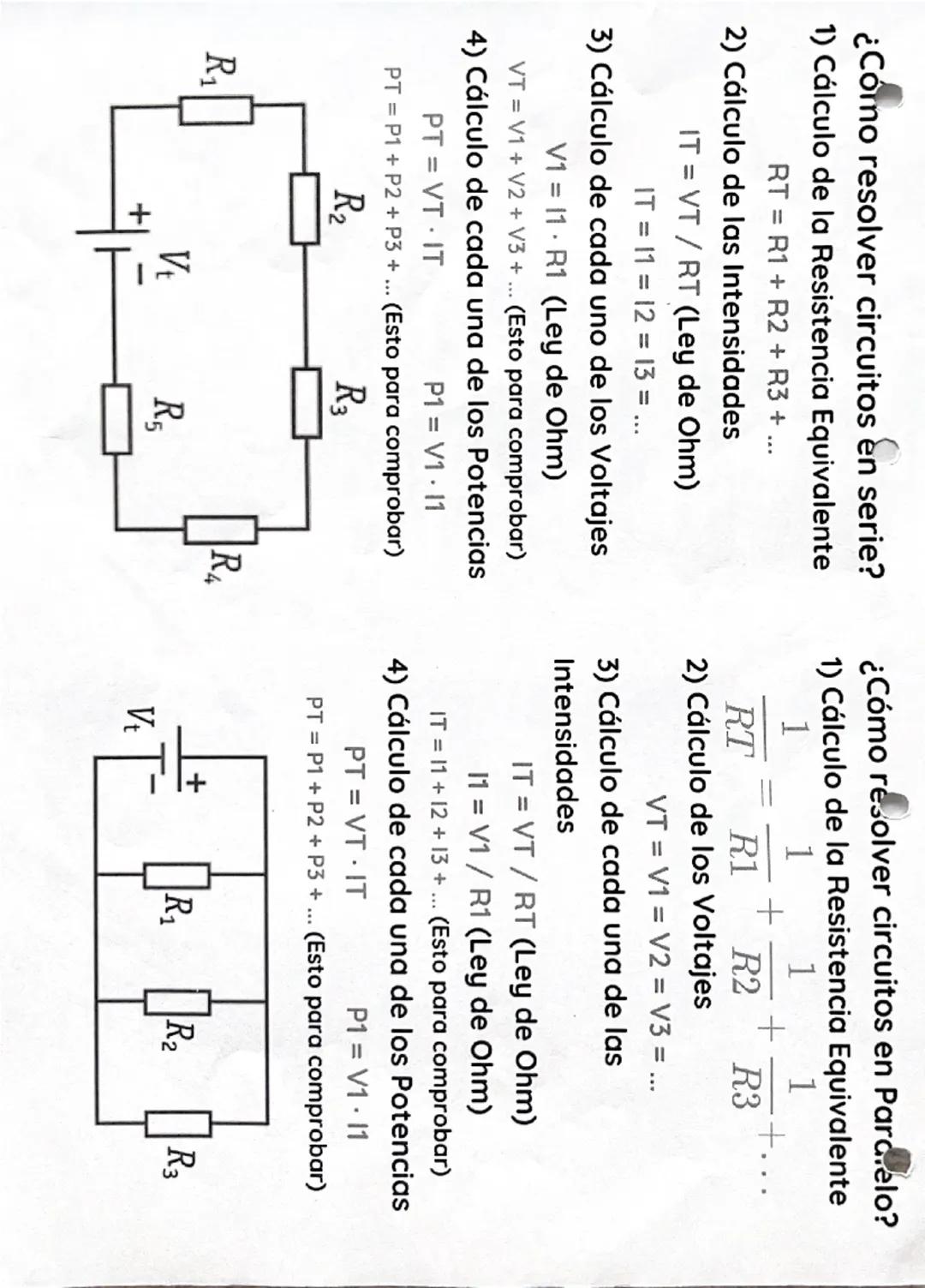 Circuitos en serie y paralelo 