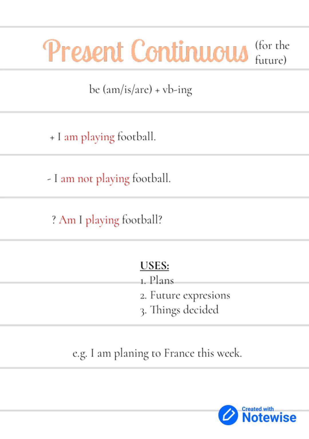 # Future Tenses

Created with
Notewise # Future Simple

Will + vb (1st column)

+ He will go to the beach with you.

- He won't/Will not go 