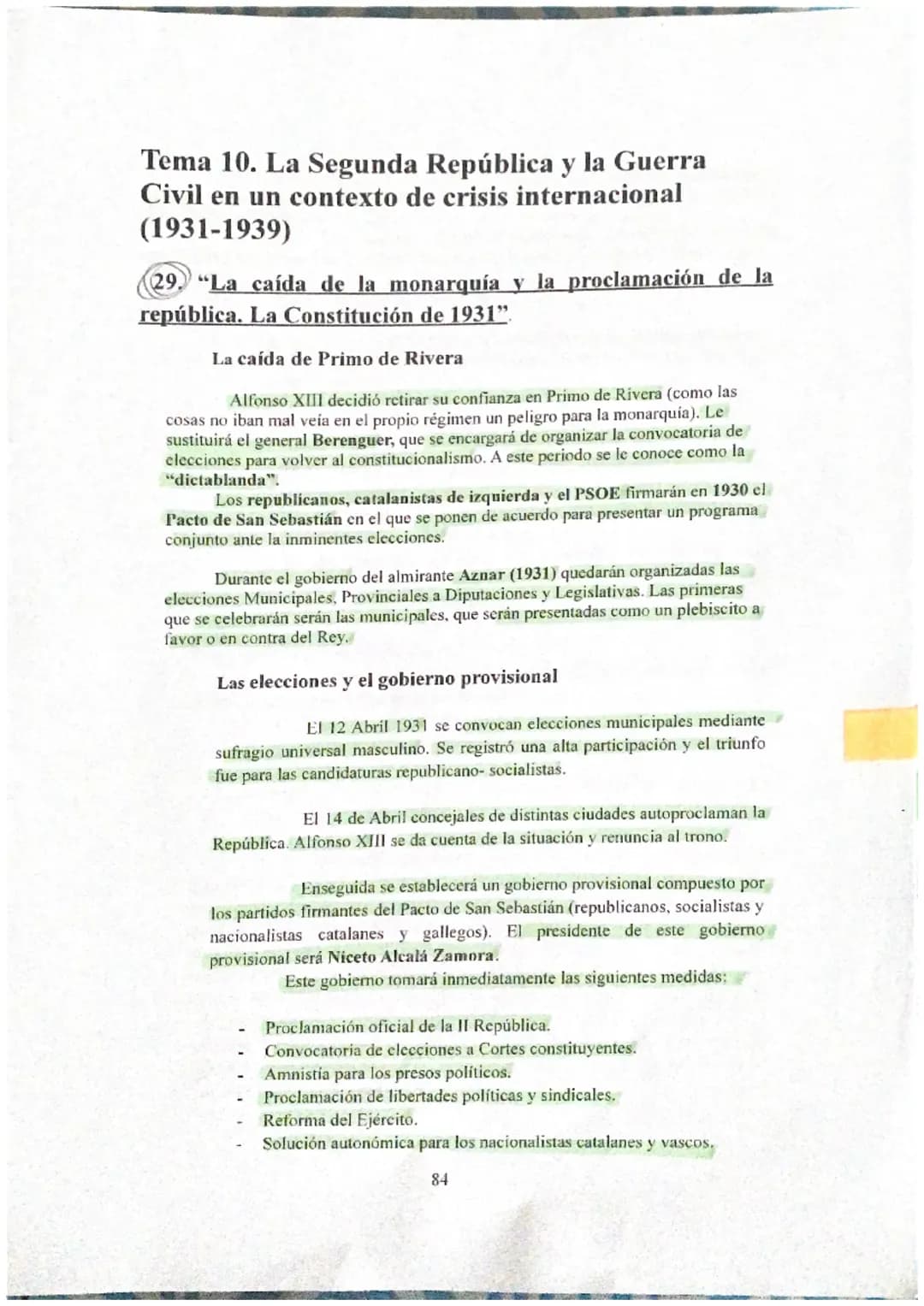 La II República española (1931 – 1936) - Historia de españa