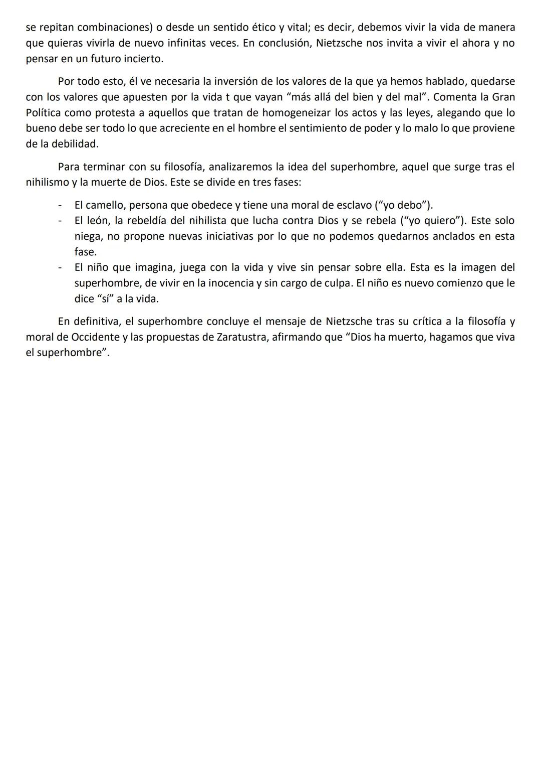 NIETZSCHE
Nietzsche es un filósofo alemán que vivió en la segunda mitad del S.XIX. Su filosofía supone una
ruptura con toda tradición filosó