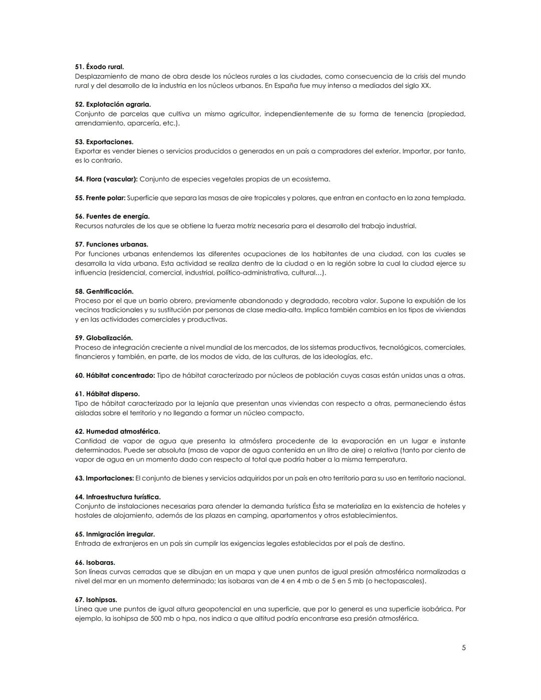 LISTADO DE LOS CONCEPTOS BÁSICOS PARA EL EXAMEN DE GEOGRAFÍA DE SELECTIVIDAD
1. Acuicultura.
Cría y cultivo de especies animales y vegetales