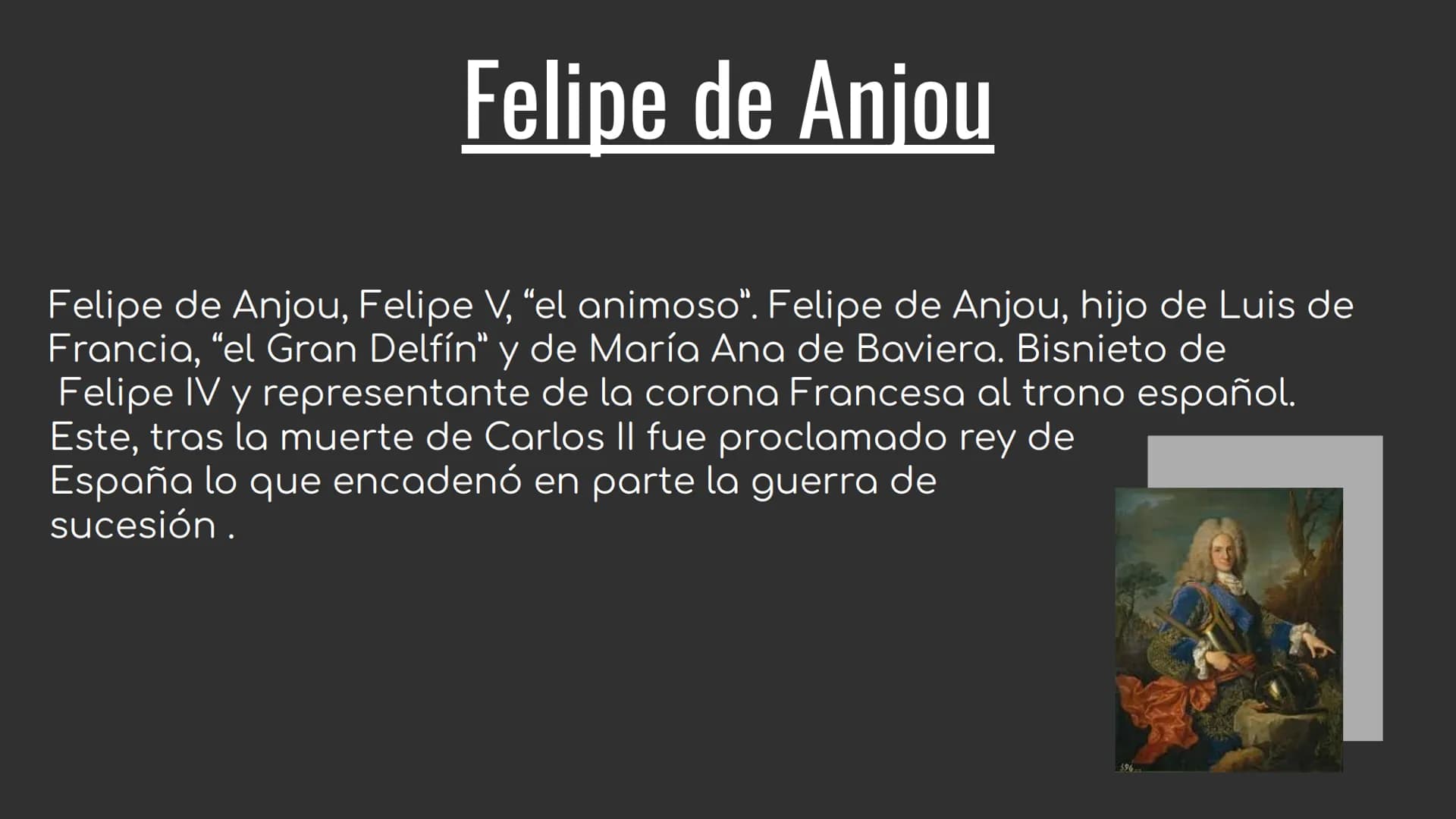 
<h2 id="introduccin">Introducción</h2>
<p>Nos situamos al comienzo del siglo XVIII, cuando el rey de España, Carlos II, fallece a los 38 añ