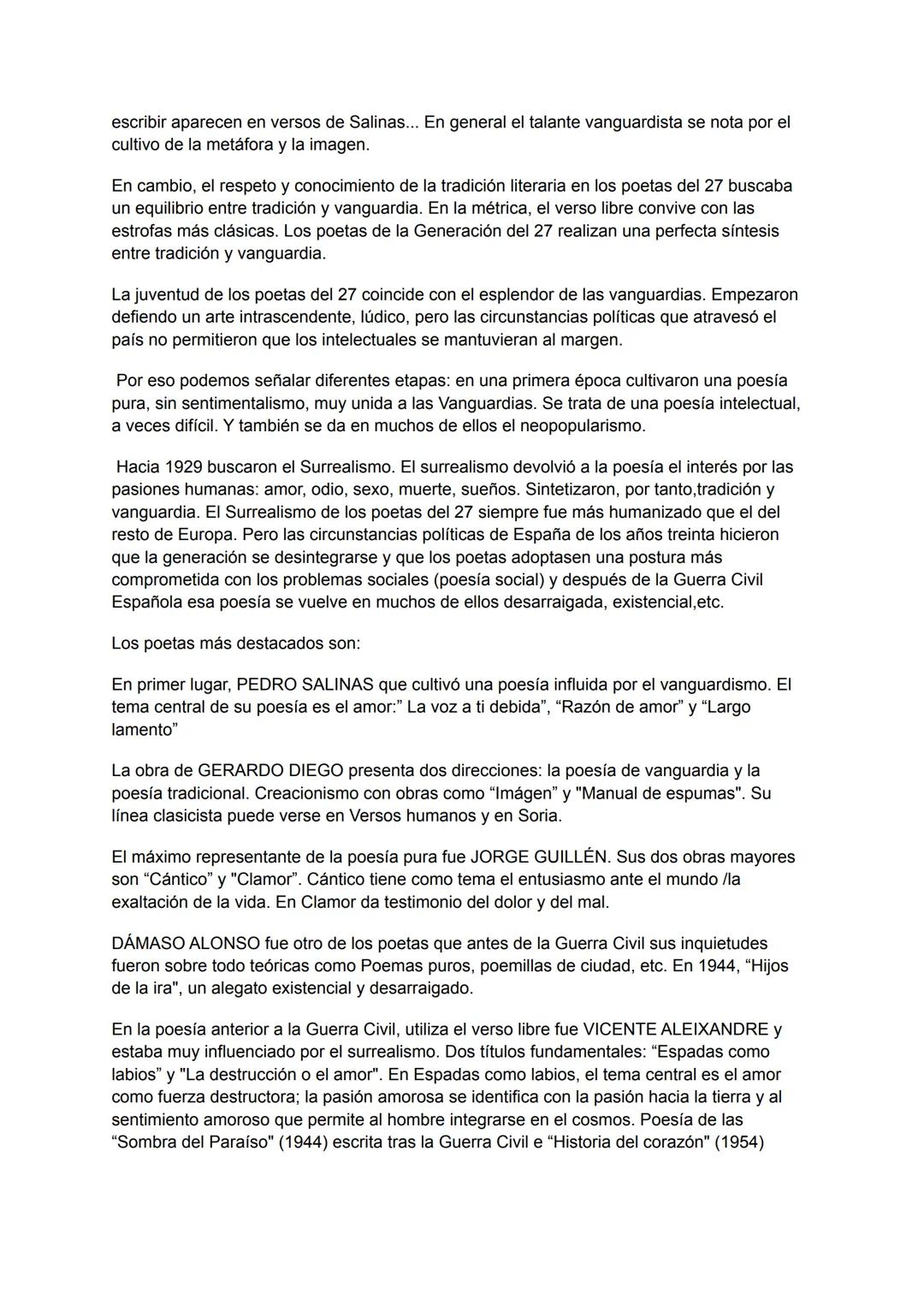 TEMA 3. LA GENERACIÓN DEL 27
La Generación del 27, se usa para denominar a un grupo de poetas que compartieron
unos rasgos comunes y que emp