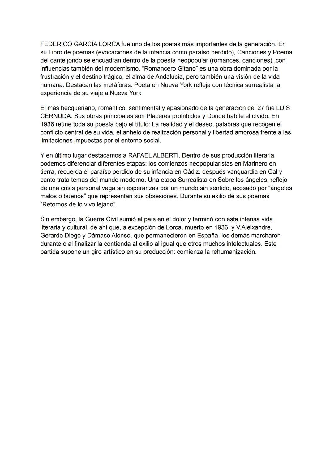 TEMA 3. LA GENERACIÓN DEL 27
La Generación del 27, se usa para denominar a un grupo de poetas que compartieron
unos rasgos comunes y que emp