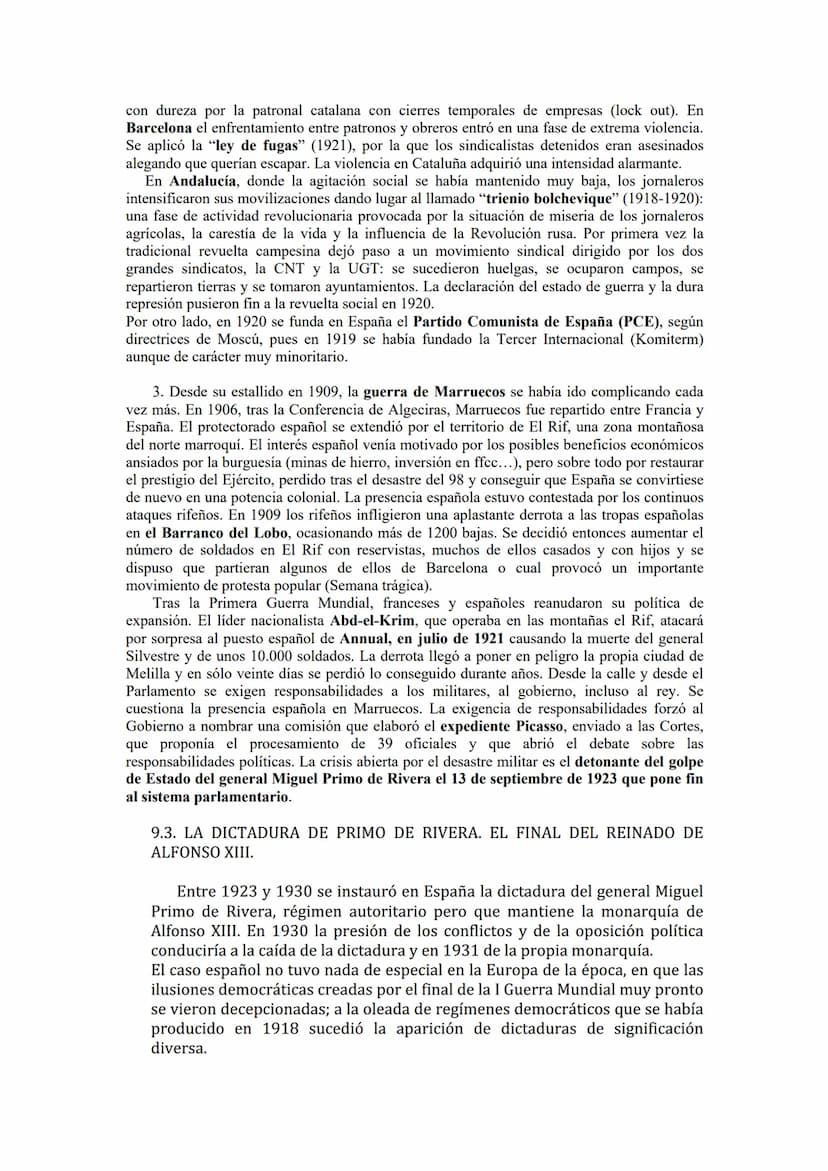 BLOQUE 9. LA CRISIS DEL SISTEMA DE LA RESTAURACIÓN Y LA CAÍDA DE
LA MONARQUÍA (1902-1931).
9.1. ALFONSO XIII Y LA CRISIS DEL SISTEMA POLÍTIC