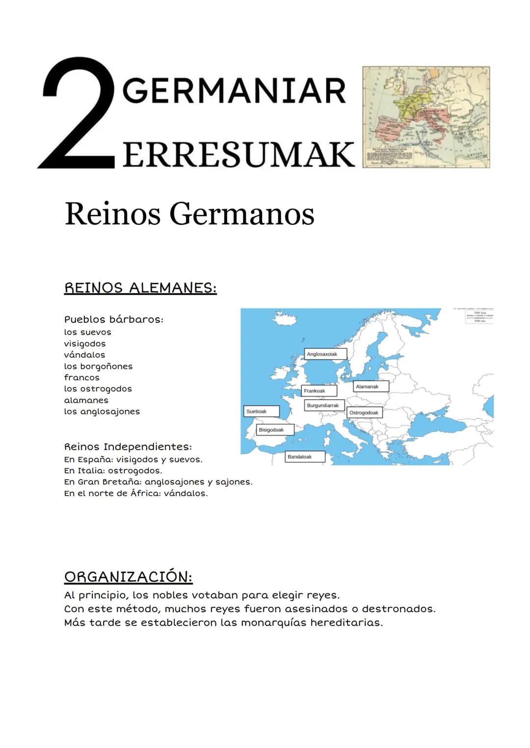 1
ERROMATAR
INPERIOAREN
ZATIKETA
División del imperio romano
PUEBLO BÁRBARO:
Para romanos, no romanos,LOS BÁRBAROS eran.
Pueblos bárbaros:
l