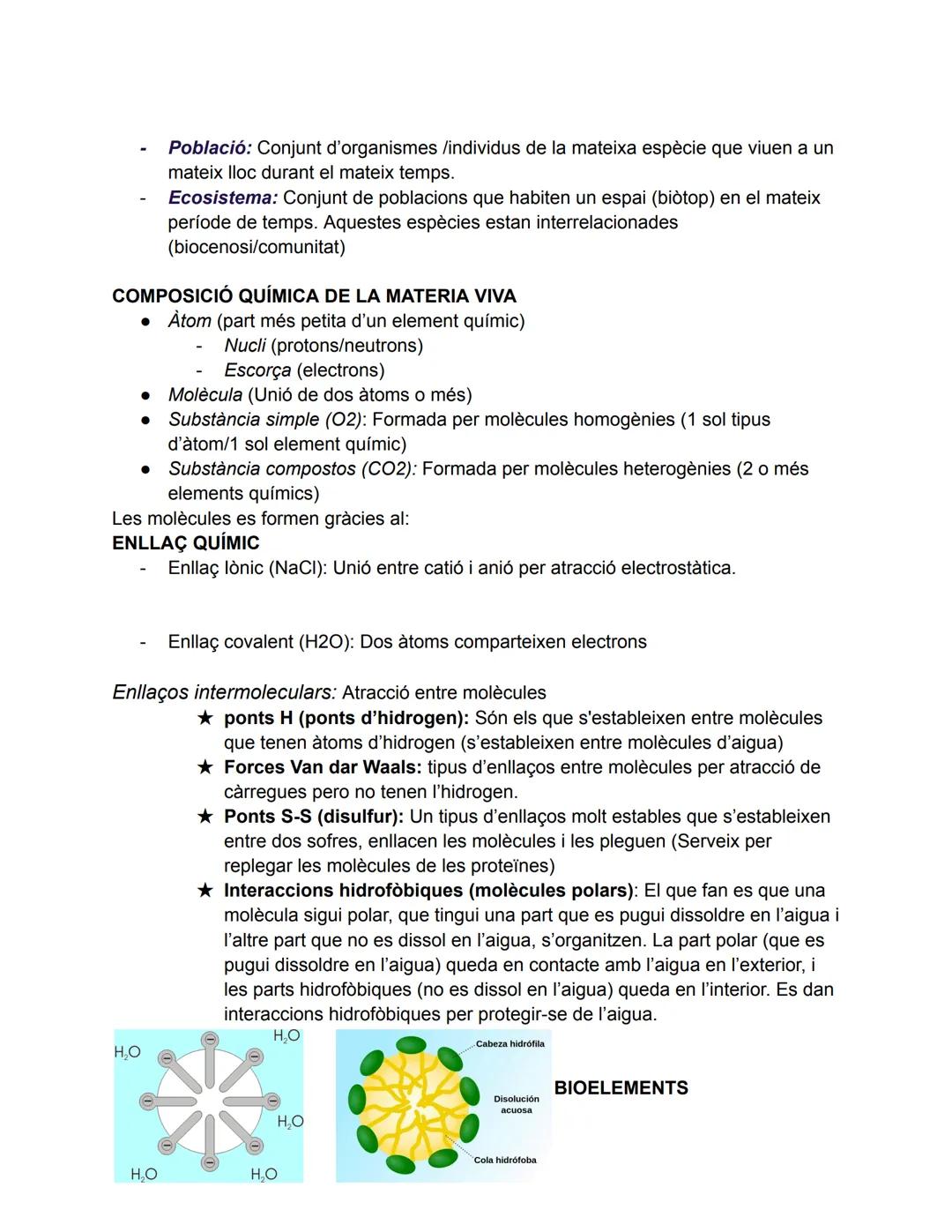--- OCR Start ---
T1. Composició dels éssers vius
ÉSSERS VIUS:
- Construïts per cèl·lules (unicel./pluricel.)
- Realitzen les 3 funcions vit