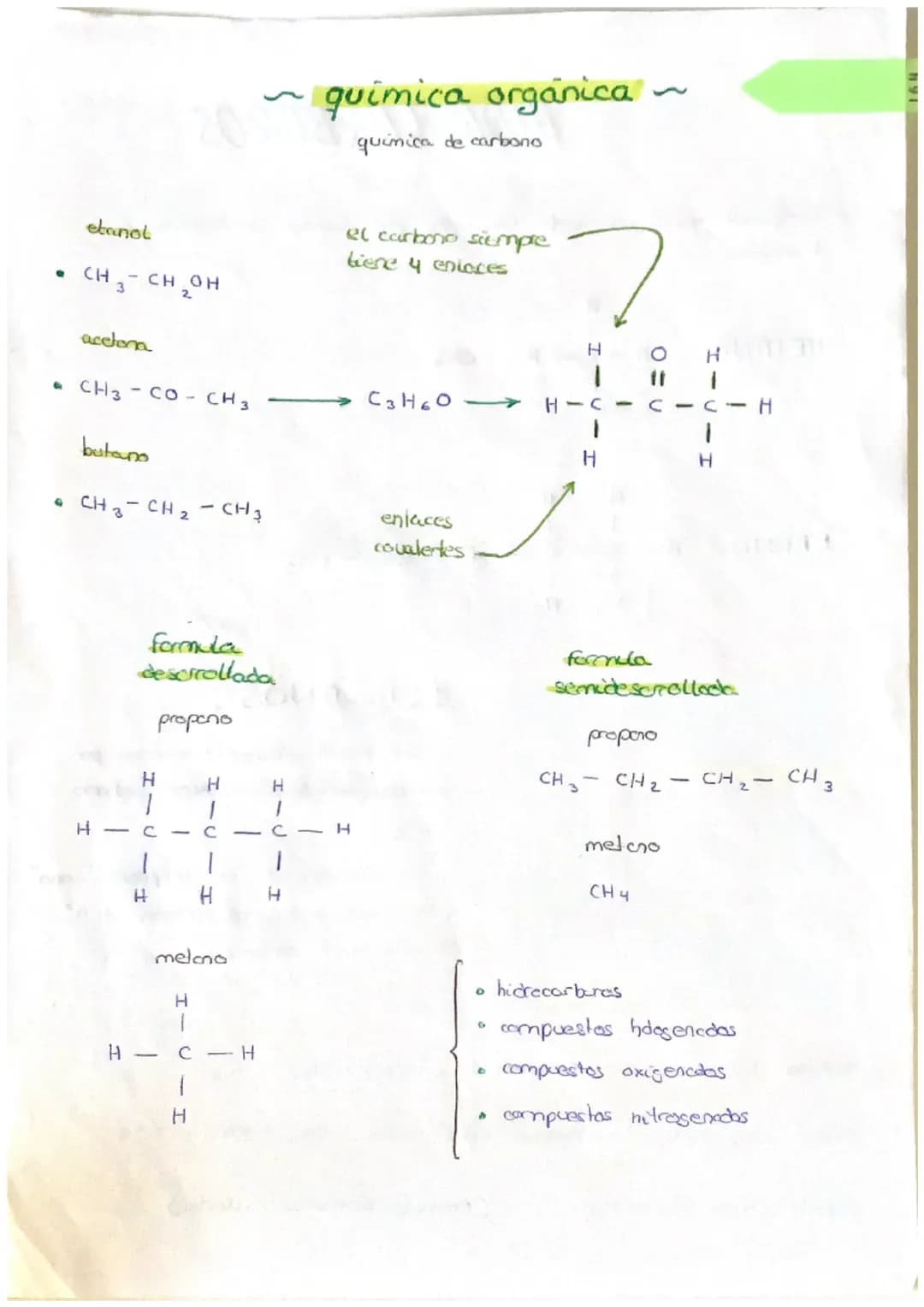 ·
etanol
CH3-CH₂OH
acetona
• CH3 -CO- CH3
butsuno
• CH3-CH ₂ -CH 3
formula
descrrollada
propone
H
1
с
H
i
H
H
с
H
melano
H
1
H - C-H
H
1
1c1