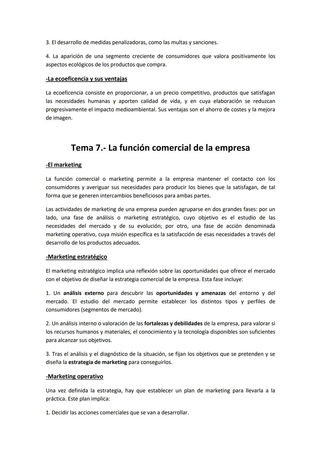 Tema 6.- Productividad, eficiencia e innovación
El indicador utilizado para medir la eficiencia de la empresa es la productividad, un concep