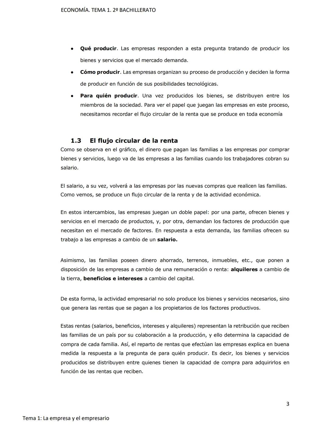 ECONOMÍA. TEMA 1. 2º BACHILLERATO
TEMA 1: LA EMPRESA Y EL EMPRESARIO
1. ACTIVIDAD ECONÓMICA Y EMPRESA
Aunque la escasez de recursos es el pr