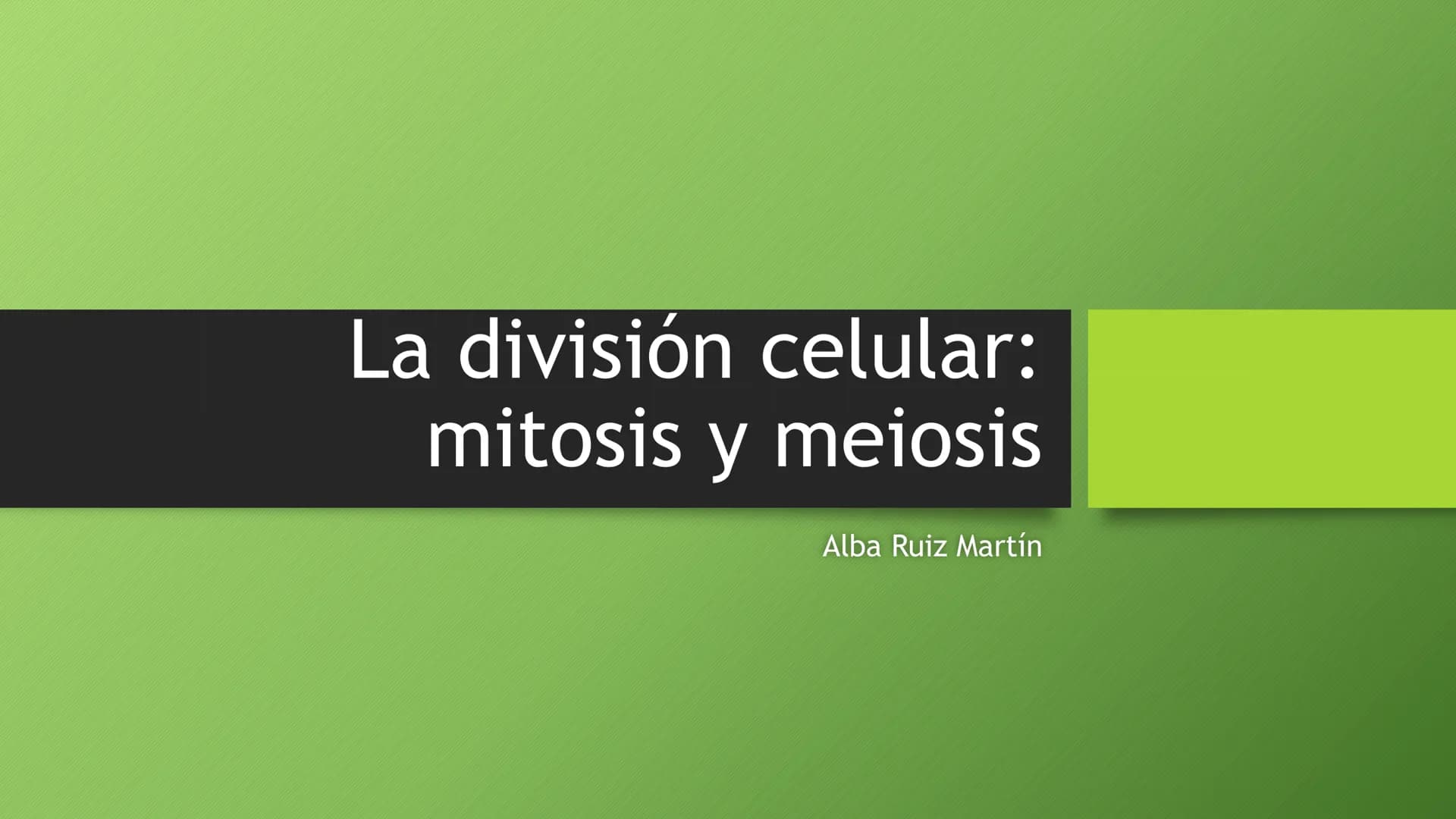 La división celular:
mitosis y meiosis
Alba Ruiz Martín Índice
• El ciclo celular:
concepto -3
fases-4
●
●
. - Interfase-5
●
-Fase g1-7
-Fas