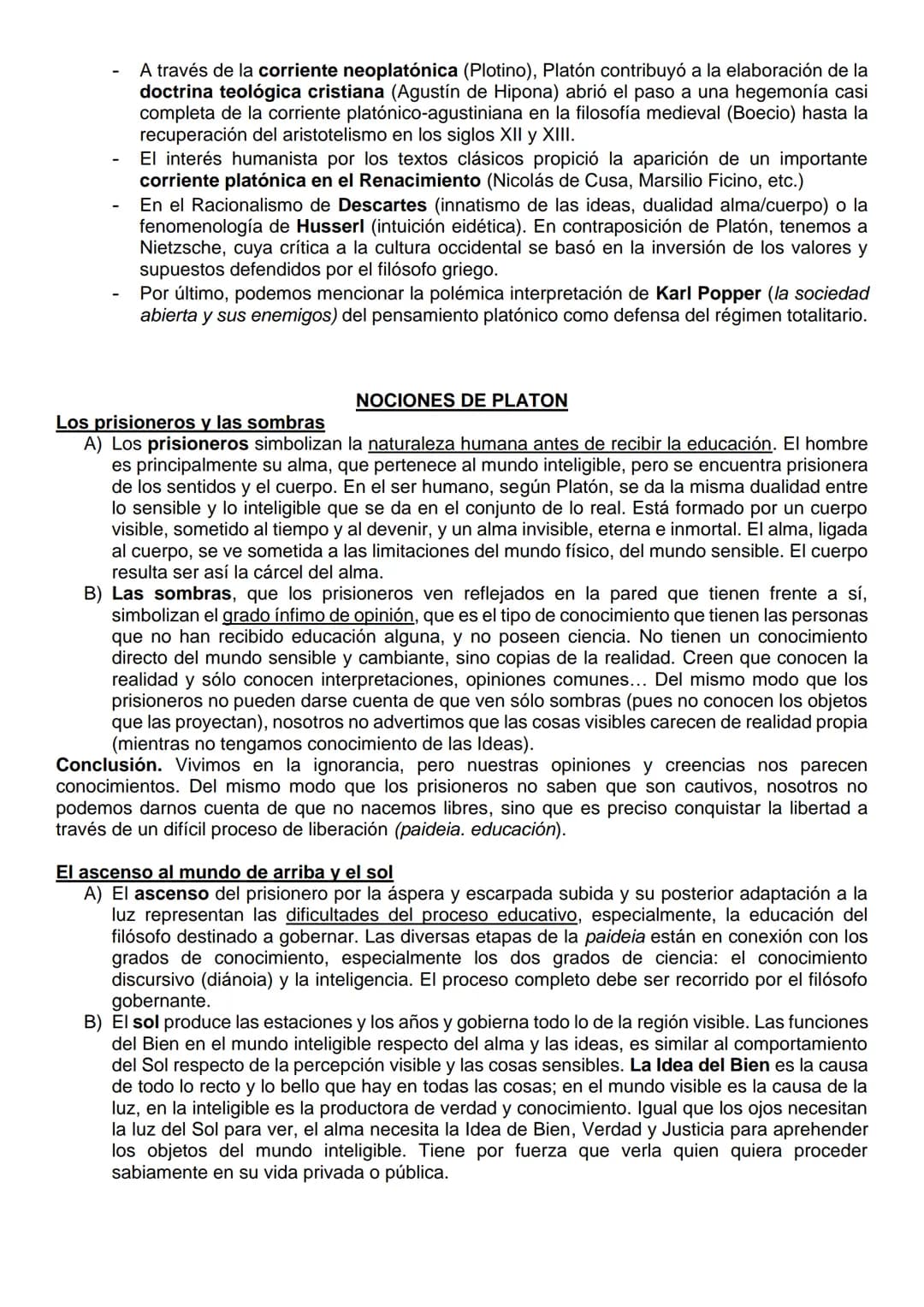 COMENTARIO DE TEXTO PLATÓN
1er. Fragmento
El texto presenta, en forma alegórica, la situación del ser humano cuando aún no ha recibido la ed