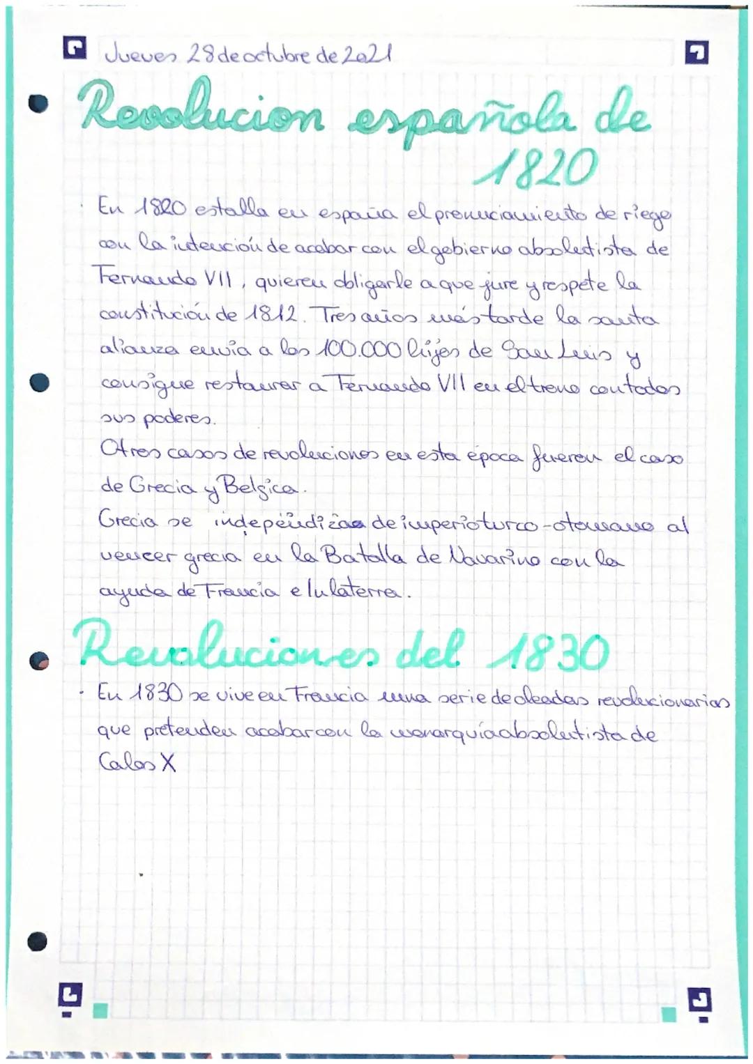 ☑ Miercoles 20 de Octubre de 2021.

Тела 3

La restauración y las revoluciones europeas
1820-1830-1848

La unificación de Alemania e Italia

