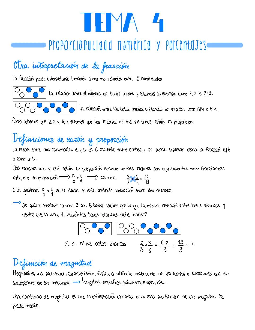 Proporcionalidad numerica