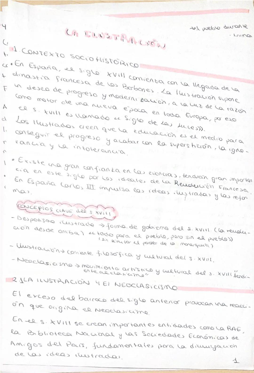 4
LA ELUSTRACIÓN
1. CONTEXTO SOCIOHISTORICO
tel pueblo durante
Inmo
En España, el siglo xvill comienta con la
llegada de la
dinastia frances