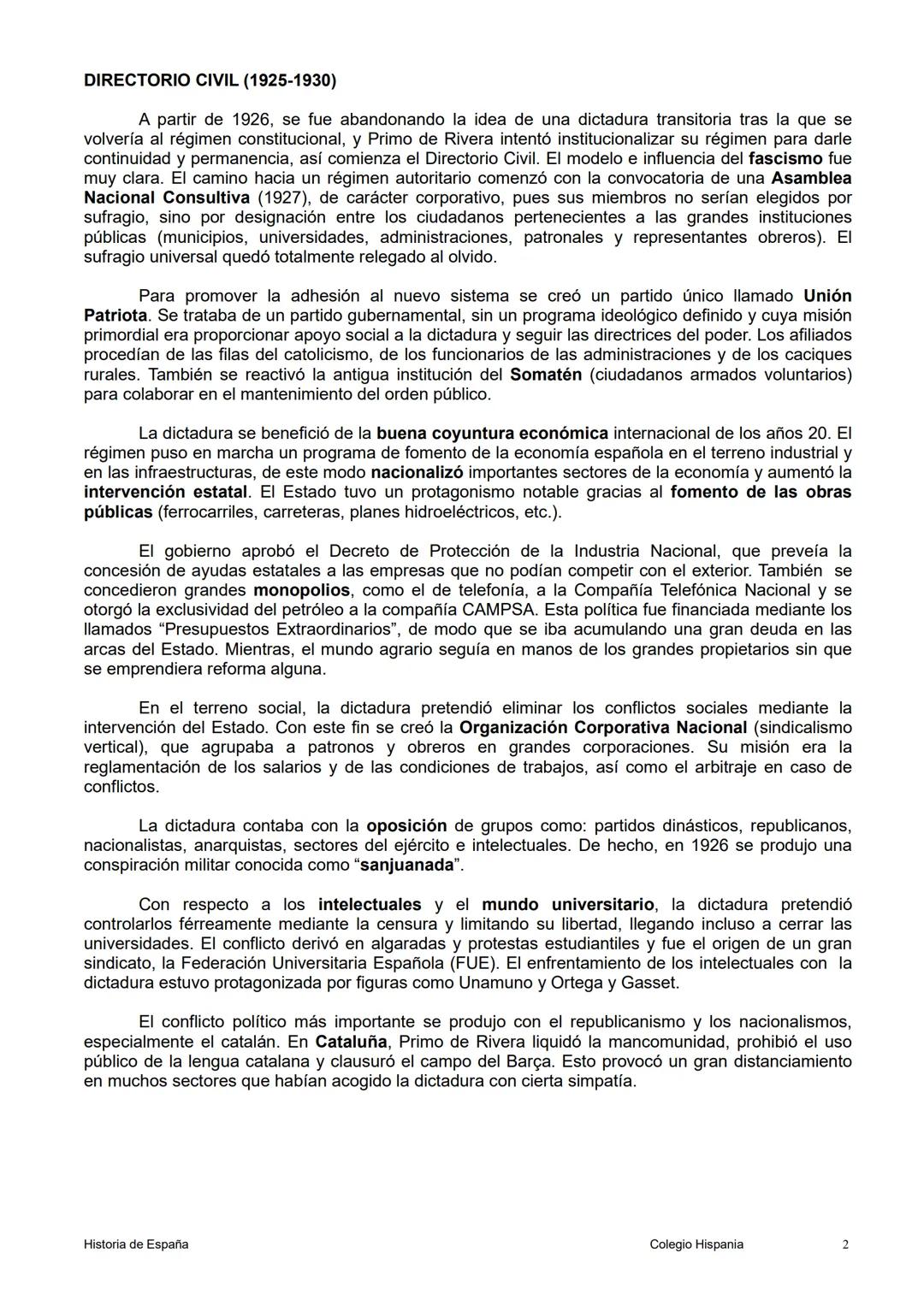 # 14. LA DICTADURA DE PRIMO DE RIVERA

Introducción

En un contexto de crisis política y social, el general Miguel Primo de Rivera dio un go