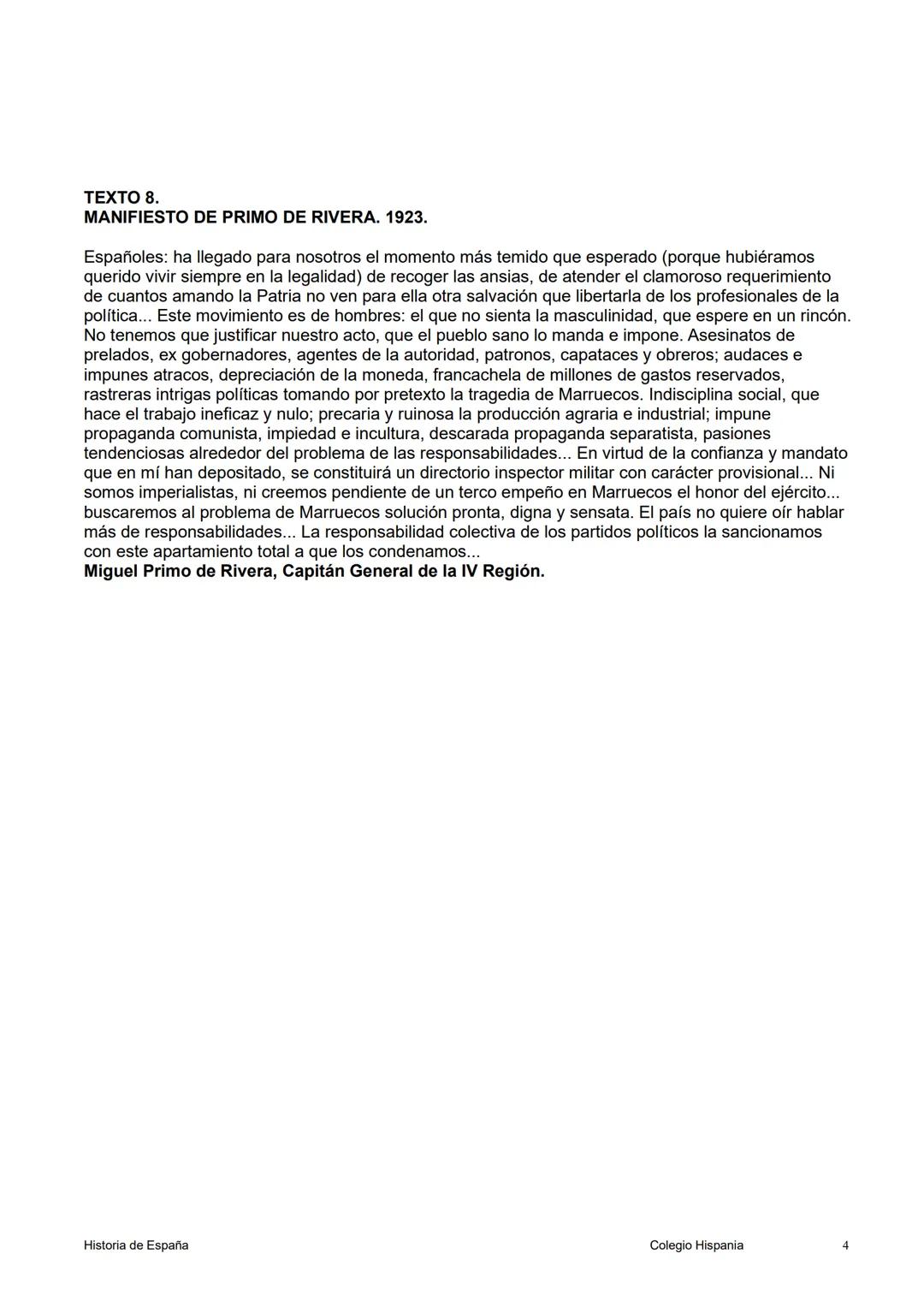# 14. LA DICTADURA DE PRIMO DE RIVERA

Introducción

En un contexto de crisis política y social, el general Miguel Primo de Rivera dio un go
