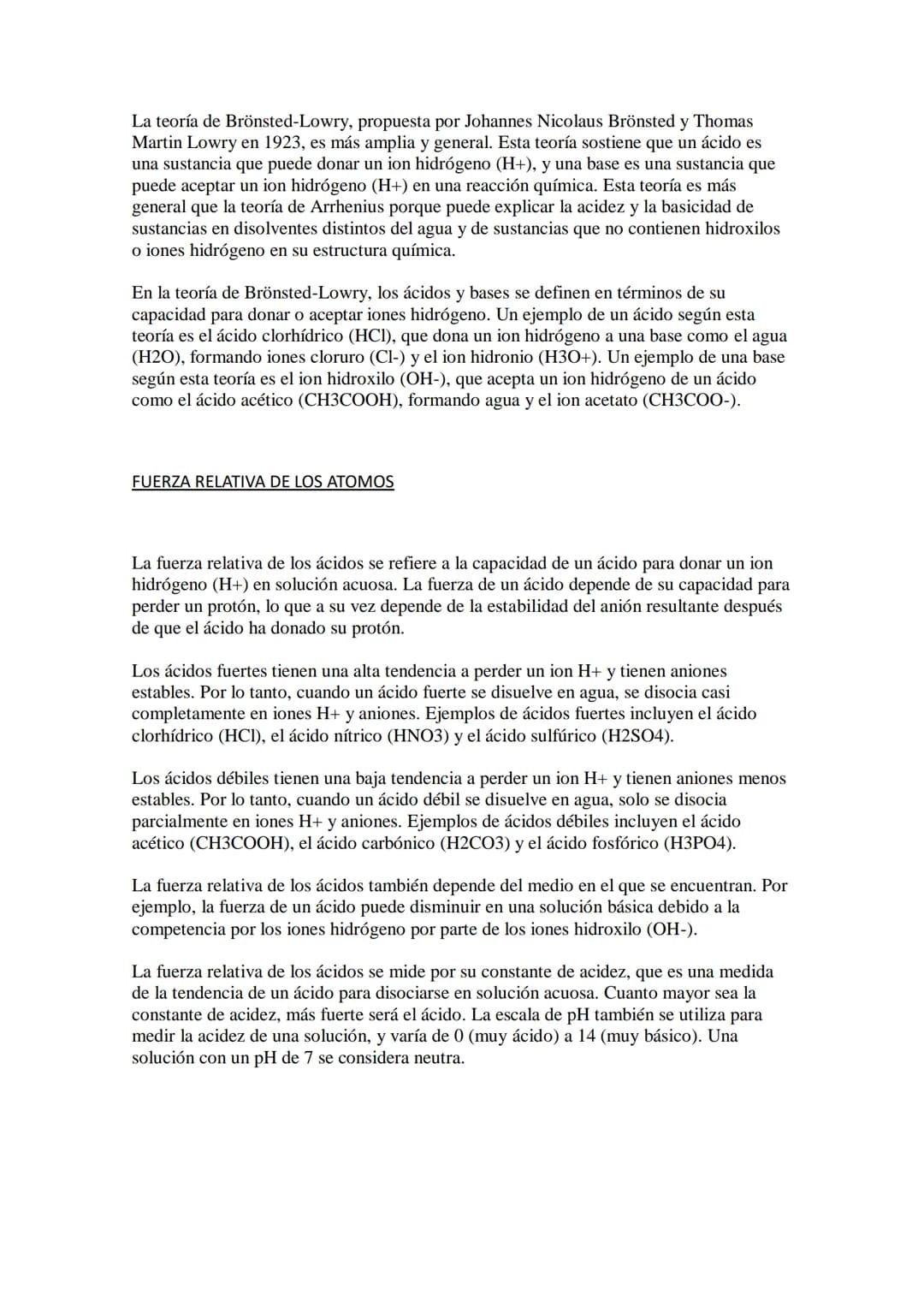 ÁCIDOS Y BASES
Los ácidos y bases son dos tipos de sustancias químicas que tienen propiedades
diferentes y que desempeñan un papel important