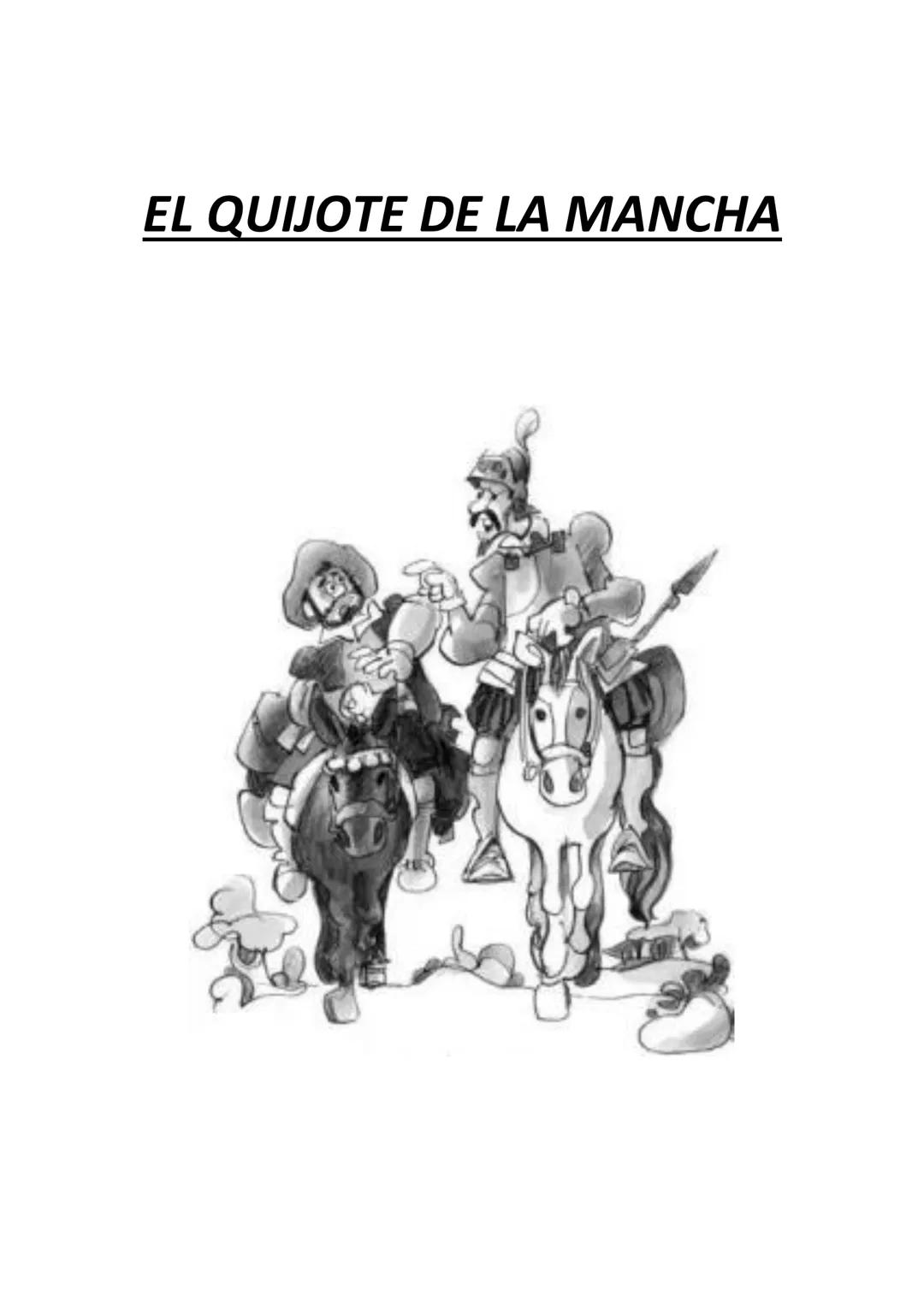 EL QUIJOTE DE LA MANCHA 1: Las Salidas
Primera Salida:
En esa primera salida, don Quijote viaja solo. Durante esa primera salida es cuando s