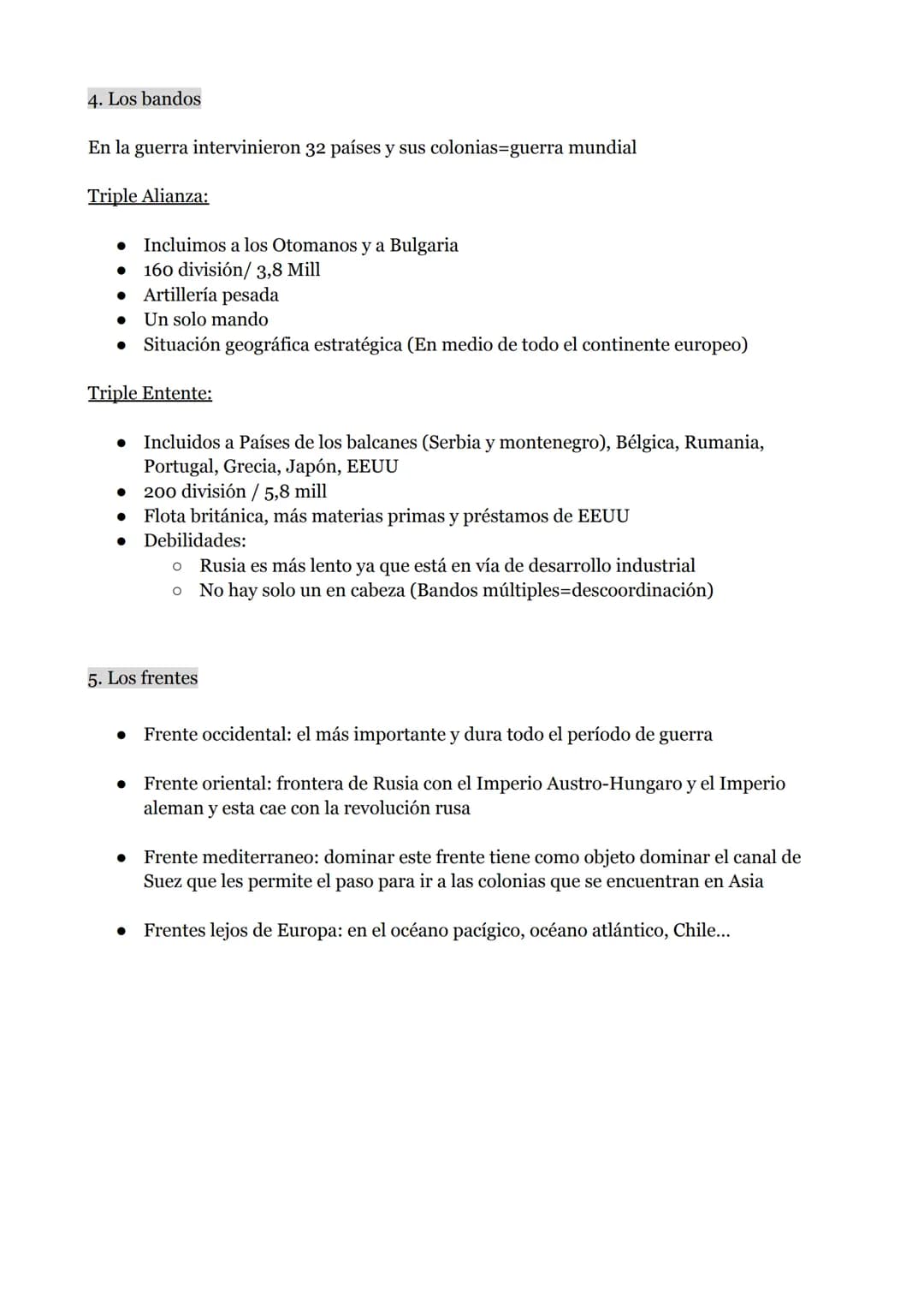 8. PRIMERA GUERRA MUNDIAL
1. La paz armada (1870-1914)
Rivalidad entre potencias europeas:
O Momento de tensa-calma
O La industria permite a