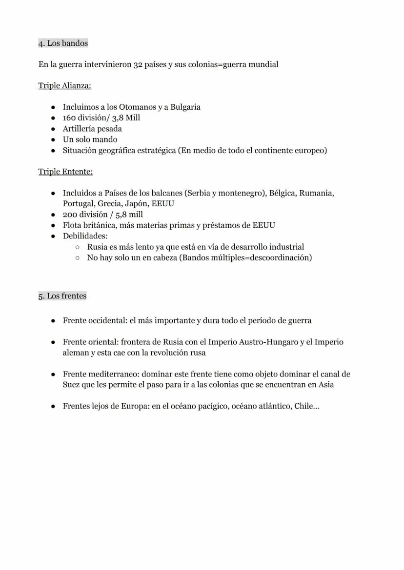 8. PRIMERA GUERRA MUNDIAL
1. La paz armada (1870-1914)
Rivalidad entre potencias europeas:
O Momento de tensa-calma
O La industria permite a