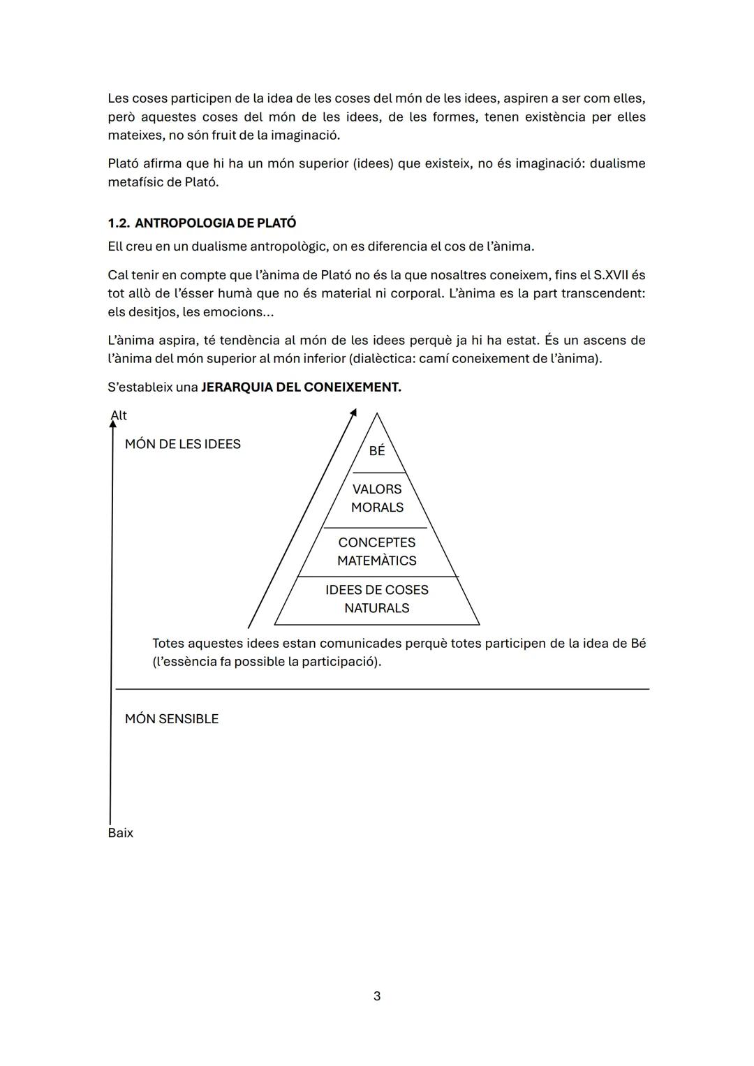 # TEMA 1. PLATÓ
Breus dades bibliogràfiques

Es deia Aristocles, Plató és un nom que li ve per tenir l'esquena o el front molt amples. Va
re