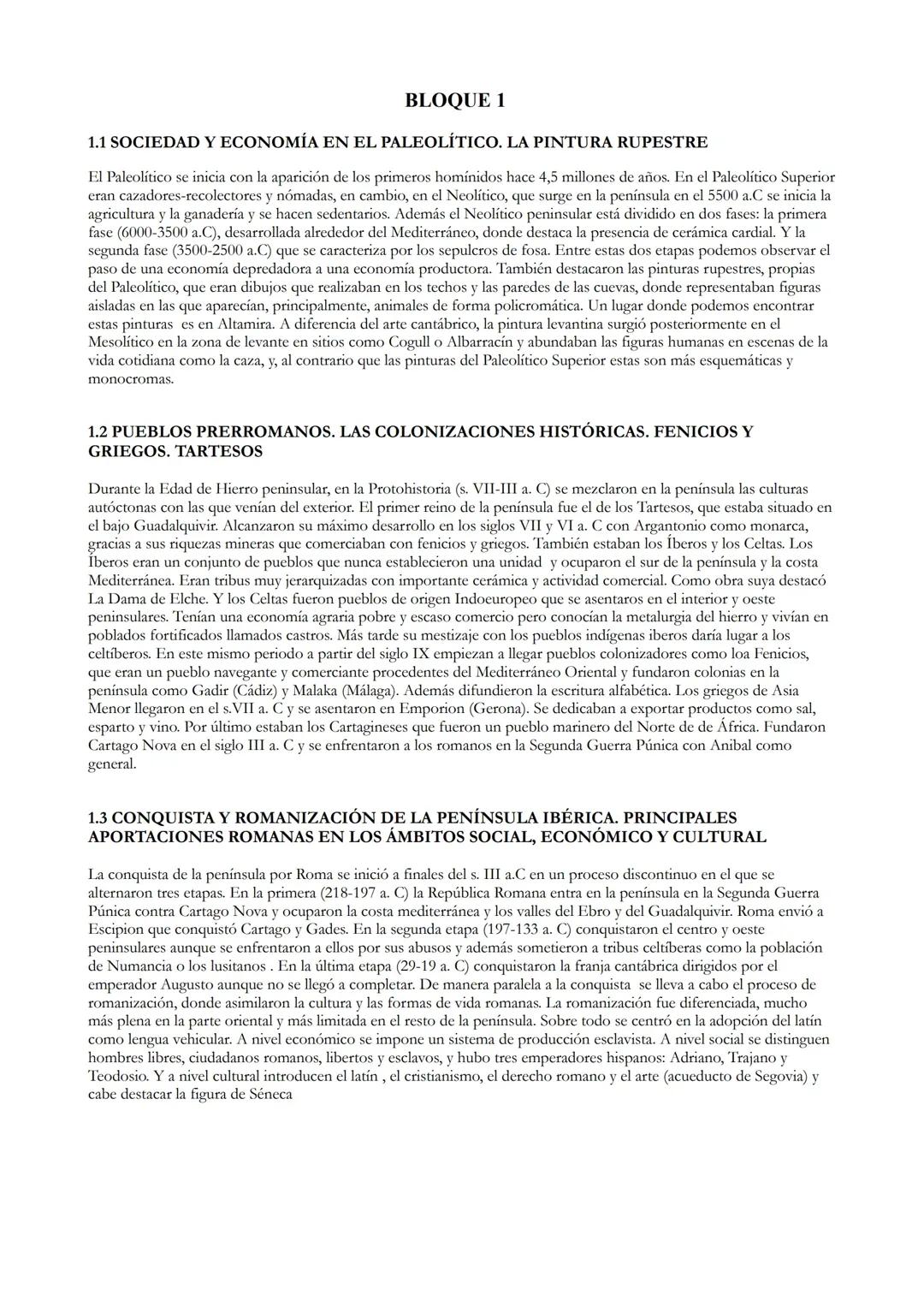 Bloque 1 y 2 Historia de España 2 de Bachillerato