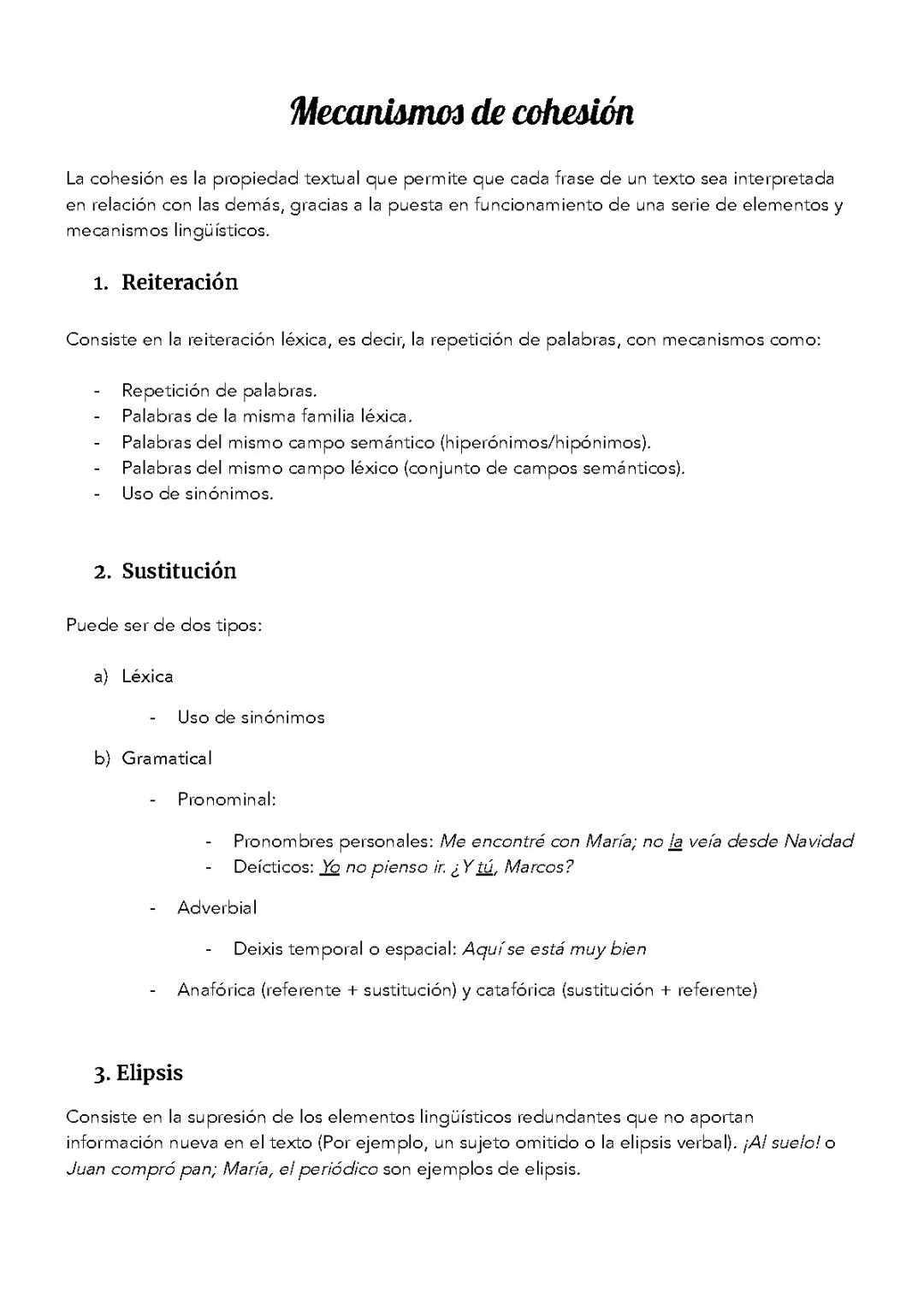 Mecanismos de cohesión