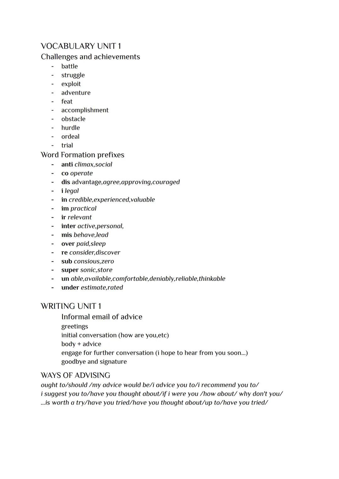 GRAMMAR UNIT 1
Past tenses
-Past simple
●
actions or events in the past
the two music fan clubs established a close rapport after the big ch