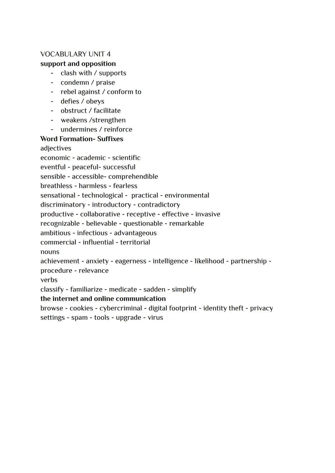 GRAMMAR UNIT 1
Past tenses
-Past simple
●
actions or events in the past
the two music fan clubs established a close rapport after the big ch
