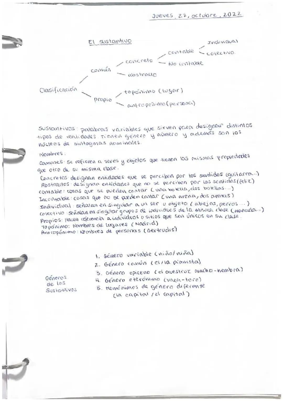 Los sustantivos