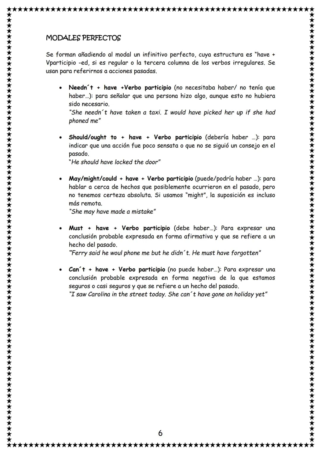 --- OCR Start ---
MODAL VERBS
1º Y 2º BACHILLERATO
THEORY
Un verbo modal es aquel que se usa en combinación con un verbo
principal para expr